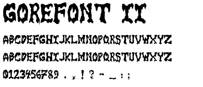 GoreFont II font